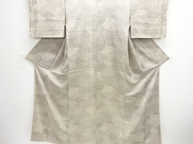 JAPANESE KIMONO / EDO KOMON / SILK / YOSEGARA PATTERN
